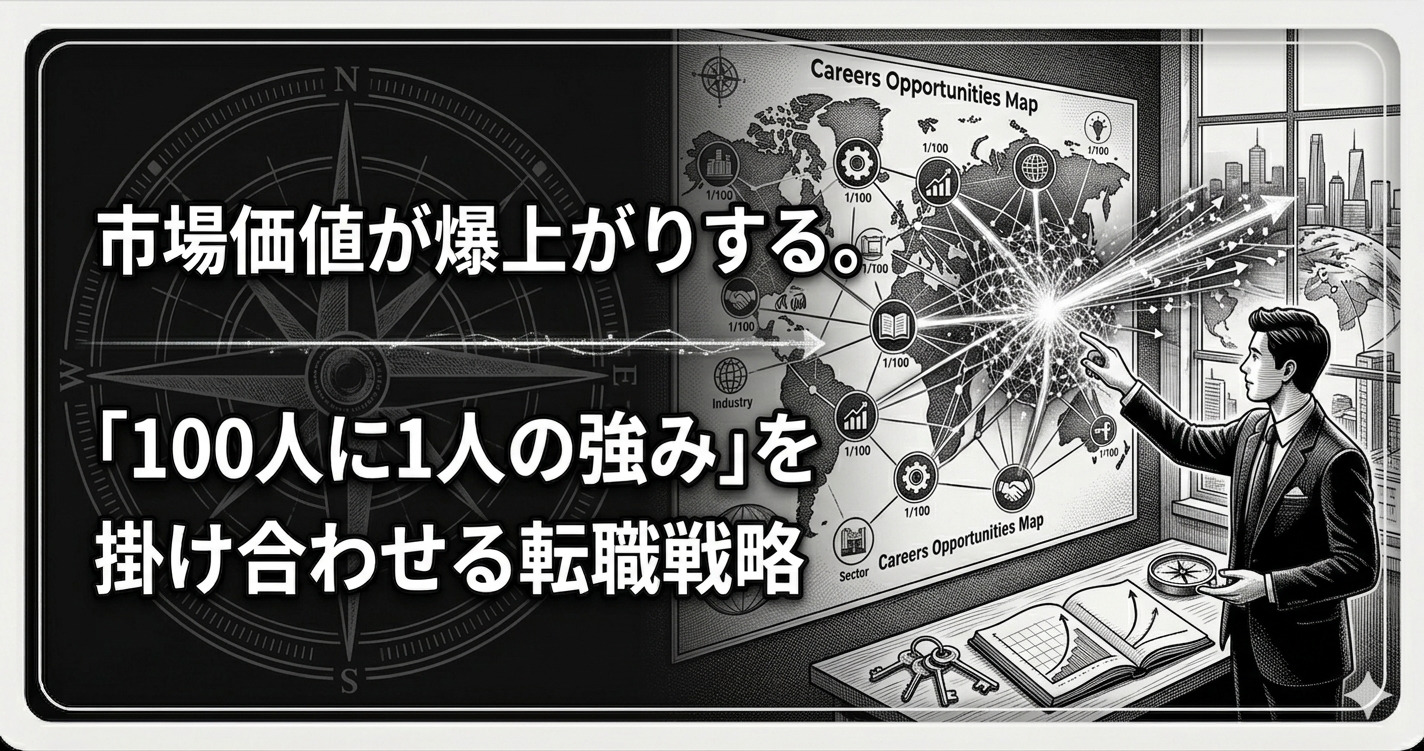 市場価値が爆上がりする。「100人に1人の強み」を掛け合わせる転職戦略
