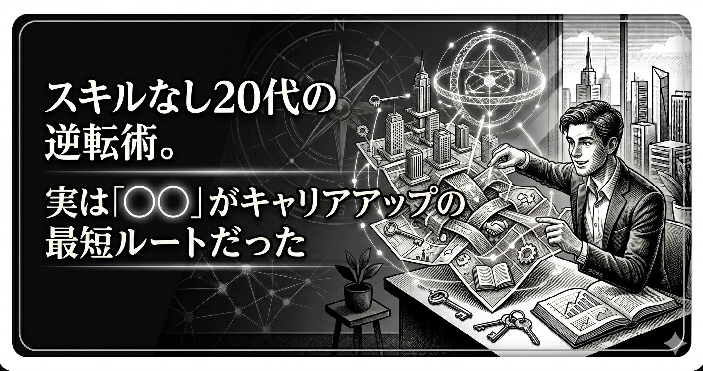 スキルなし20代の逆転術。実は「〇〇」がキャリアアップの最短ルートだった