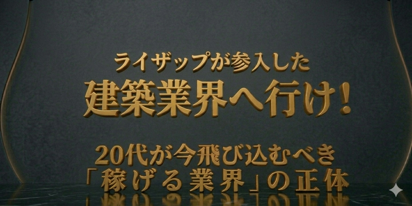 ライザップが参入した建築業界へ行け！20代が今飛び込むべき「ブルーオーシャン」の正体